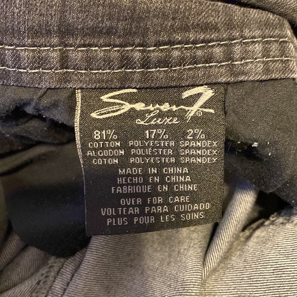 Seven7 Skinny Gray Black Jean Sz 20 - Picture 9 of 9
